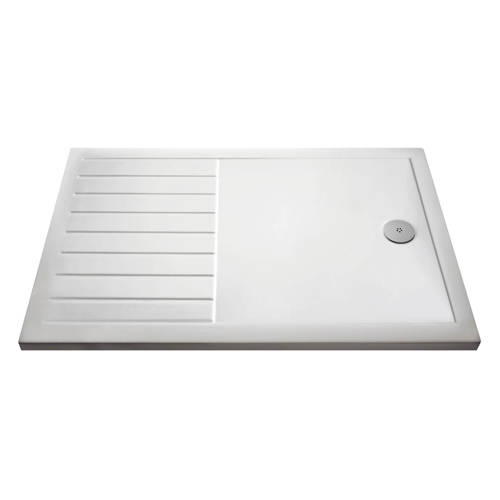 Nuie White Crown Trays Wetroom Rectangular Shower Tray 1400X800mm (Gloss ).