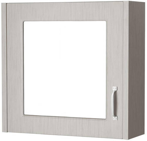 Larger image of Old London York Mirror Bathroom Cabinet 600mm (Grey).