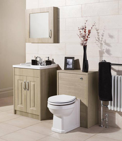 Example image of Old London York Vanity Unit & Ceramic Basin 600mm (Oak).