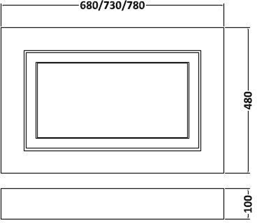 Technical image of Old London York Front Bath Panel 1700mm & End Panel 700mm (White).