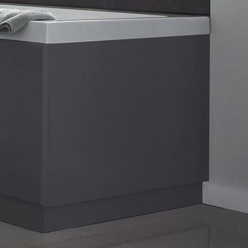 Example image of Hudson Reed Memoir Side & End Bath Panel Pack (Gloss Grey, 1700x750).