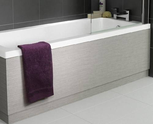 Example image of Hudson Reed Memoir Side & End Bath Panel Pack (Blonde Oak, 1700x700mm).