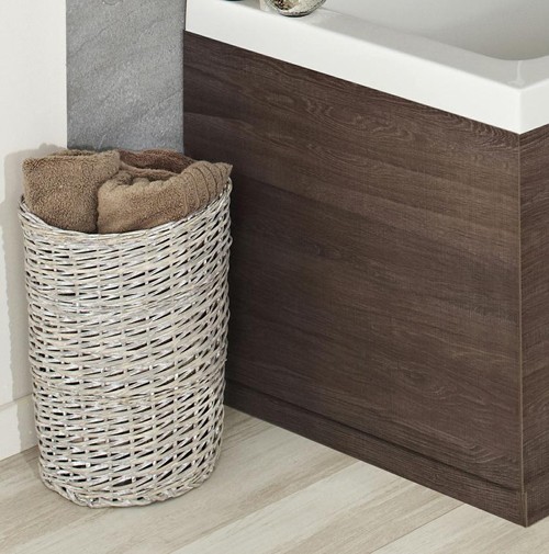 Larger image of Hudson Reed Horizon 700mm End Bath Panel & Plinth (Mid Sawn Oak).