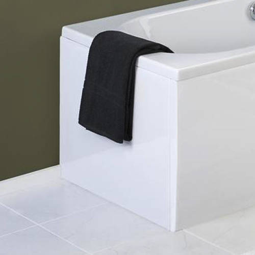 Larger image of Crown Bath Panels Acrylic White End Bath Panel (800mm).