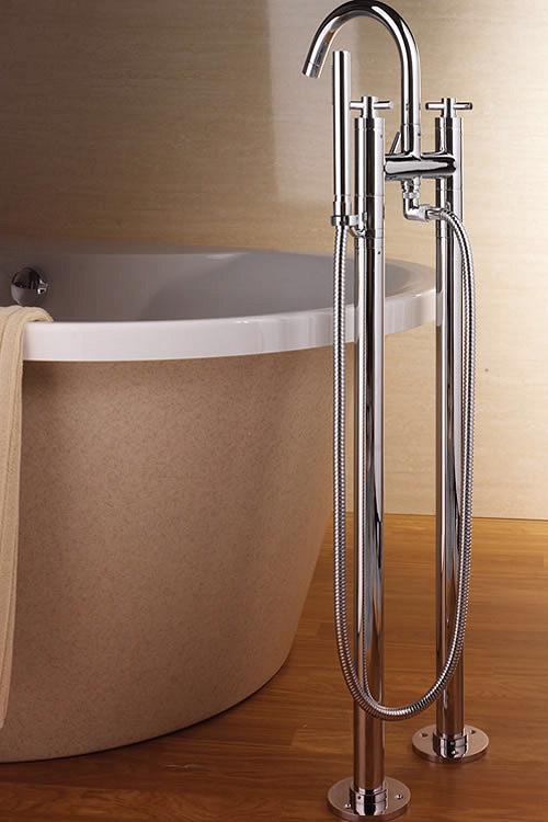 Example image of Ultra Aspect Bath shower mixer small swivel spout and shower kit.