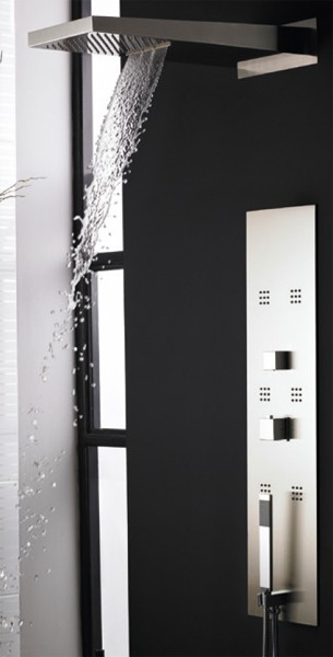 Larger image of Hudson Reed Dream Shower Recessed Shower Panel With Waterfall Head.