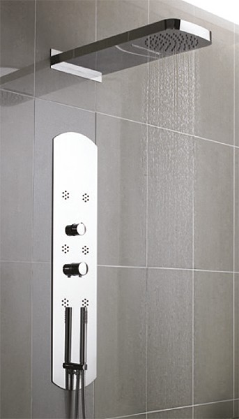 Larger image of Hudson Reed Dream Shower Recessed Shower Panel With Waterfall Head.