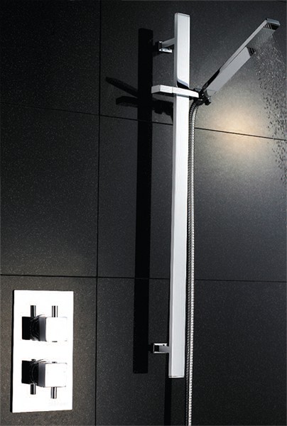 Example image of Pioneer Twin Thermostatic Shower Valve (Polymer), & Slide Rail Kit.