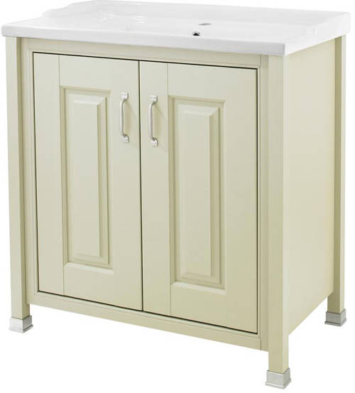 Example image of Old London Furniture 800mm Vanity & 600mm WC Unit Pack (Pistachio).