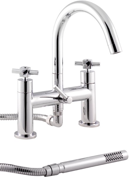 Larger image of Ultra Titan Bath Shower Mixer With Swivel Spout And Shower Kit.