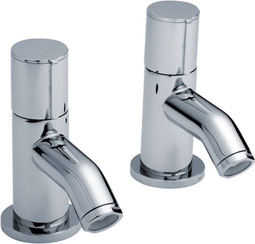 Larger image of Ultra Ecco Basin Taps (Pair, Chrome).