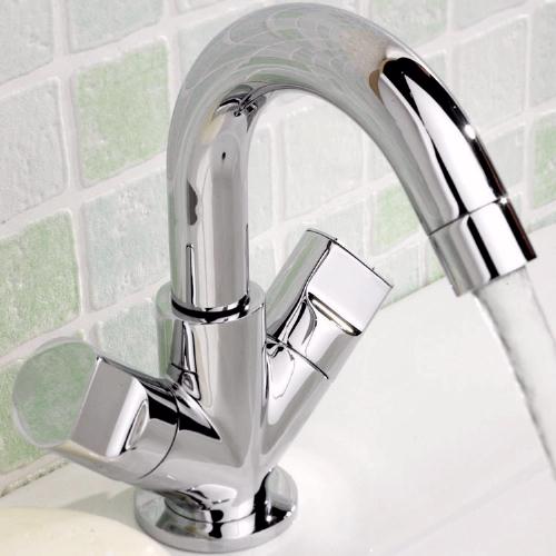 Example image of Ultra Orion Mono basin mixer with swivel spout and free pop up waste.