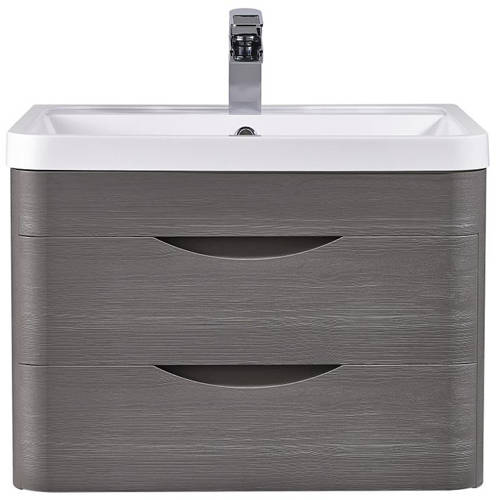 Larger image of Premier Eclipse Wall Hung Vanity Unit & Basin 600mm (Grey Woodgrain).