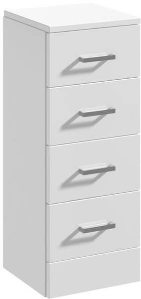 nuie Mayford 4 Drawer Unit - Gloss White - Floor Standing - Image 6
