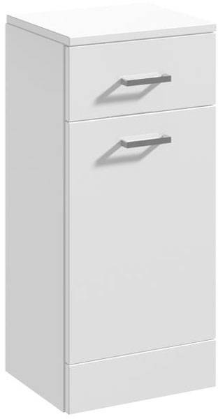 Nuie White Italia Furniture Bathroom Laundry Basket (766X350x300mm, ).