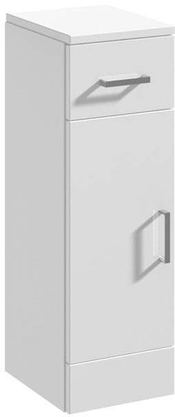 Nuie Mayford Single Door Single Drawer Gloss White Floor Standing Cupboard - Image 3
