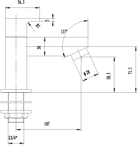 Technical image of Ultra Prospa Basin Mixer & Bath Filler Tap Set (Chrome).