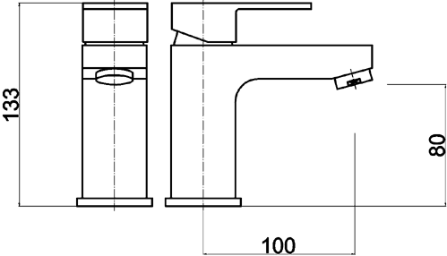 Technical image of Ultra Prospa Basin & Bath Shower Mixer Tap Set (Free Shower Kit).