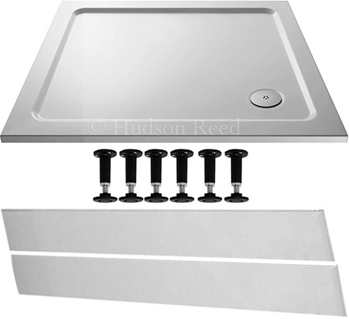Larger image of Ultra Pearlstone Easy Plumb Rectangular Shower Tray. 900x800x40mm.