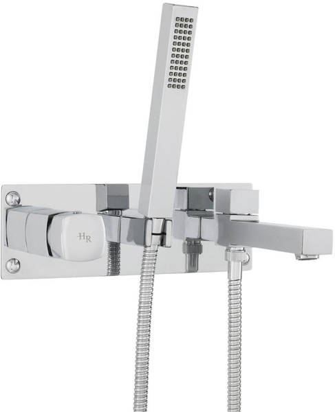 Larger image of Hudson Reed Kia Wall Mounted Bath Shower Mixer Tap (Chrome).