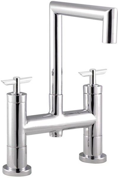 Larger image of Hudson Reed P-zazz T-Bar Deck Mounted Bath Filler.