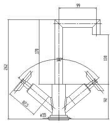 Technical image of Hudson Reed P-zazz Basin Mixer & Bath Filler Tap Set (Chrome).