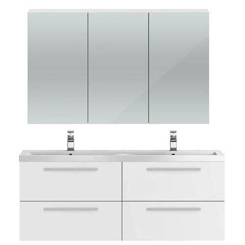 Example image of Hudson Reed Quartet Wall Hung Vanity Unit Pack With Cabinet (Gloss White).