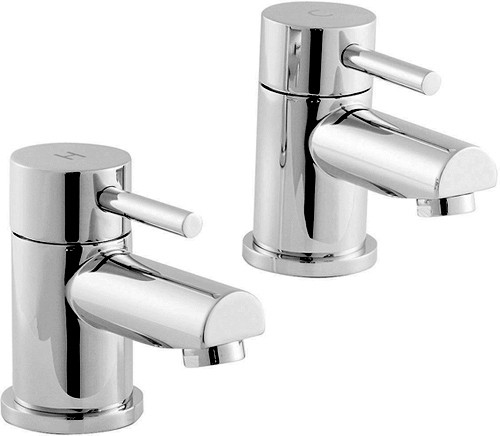 Larger image of Nuie Quest Basin Taps (Pair, Chrome).