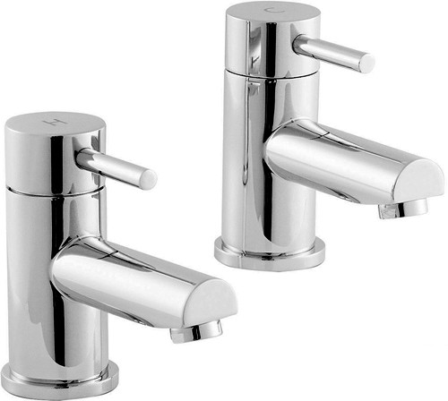 Larger image of Nuie Quest Bath Taps (Pair, Chrome).