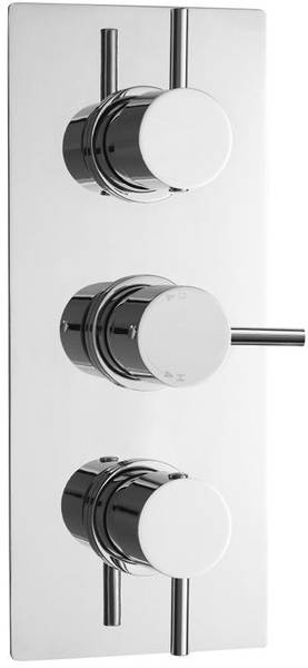 Nuie Quest Thermostatic Triple Concealed Shower Valve With Diverter.