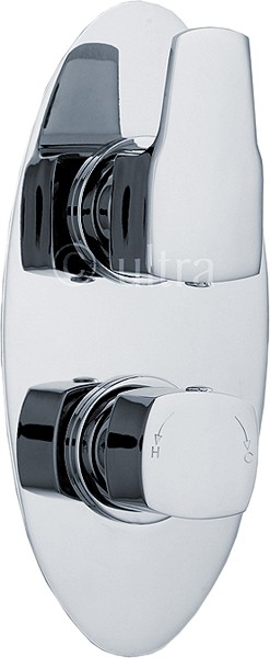 Larger image of Ultra Series 130 3/4" Twin Concealed Thermostatic Shower Valve With Diverter.
