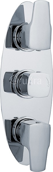 Larger image of Ultra Series 130 Triple Concealed Thermostatic Shower Valve (Chrome).