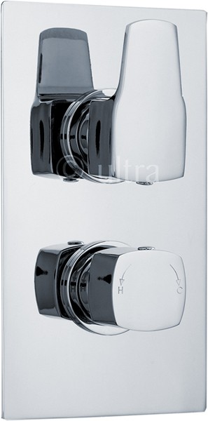 Larger image of Ultra Series 130 3/4" Twin Concealed Thermostatic Shower Valve With Diverter.