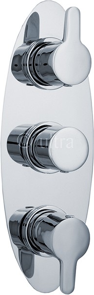 Larger image of Ultra Series 140 Triple Concealed Thermostatic Shower Valve (Chrome).