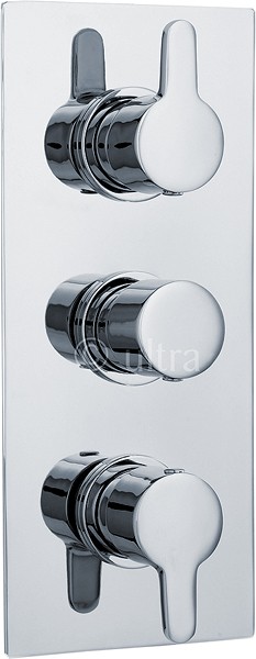 Larger image of Ultra Series 140 Triple Concealed Thermostatic Shower Valve (Chrome).