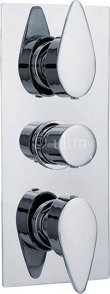 Larger image of Ultra Series 160 Triple Concealed Thermostatic Shower Valve (Chrome).