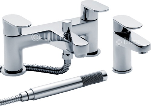 Larger image of Ultra Ratio Basin & Bath Shower Mixer Tap Set (Free Shower Kit).