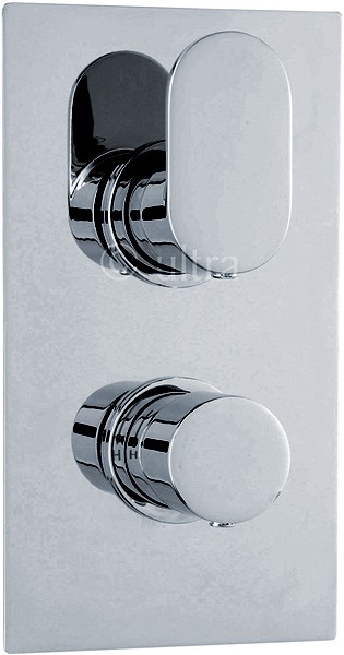 Larger image of Ultra Ratio 3/4" Twin Concealed Thermostatic Shower Valve With Diverter.