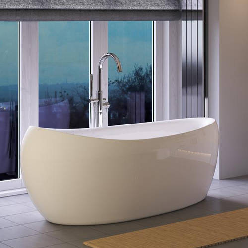 Larger image of Hudson Reed Purity Freestanding Luxury Bath With Waste (1750x830mm).