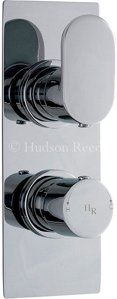 Larger image of Hudson Reed Reign Twin Concealed Thermostatic Shower Valve (Chrome).