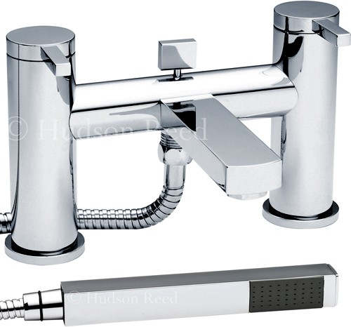 Larger image of Hudson Reed Relay Bath Shower Mixer Tap With Shower Kit (Chrome).