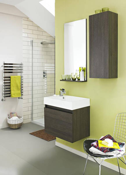 Example image of Ultra Furniture Zone Wall Mounted Vanity Unit & Basin (Dark Oak).