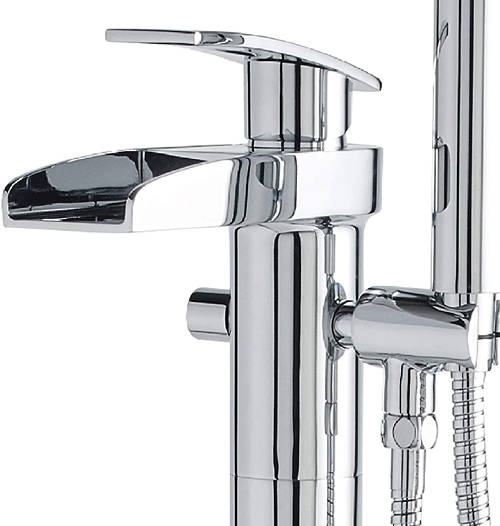 Example image of Hudson Reed Rhyme Basin & Floor Standing Bath Shower Mixer Tap Pack.