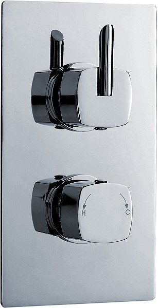 Larger image of Ultra Rialto Twin Concealed Thermostatic Shower Valve (Chrome).