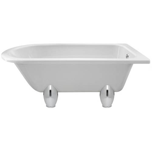 Hudson Reed White Baths Winterburn Shower Bath With Deacon Legs 1500Mm.