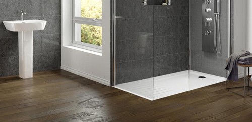 Example image of Hudson Reed Shower Trays Walk In Shower Tray. 1400x900x40mm.