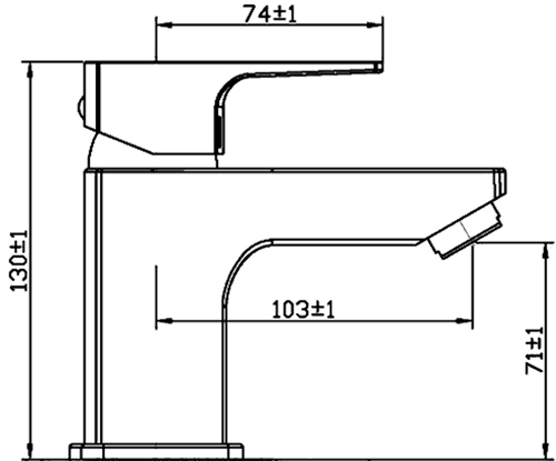 Technical image of Ultra Series 130 Basin Tap (Chrome).