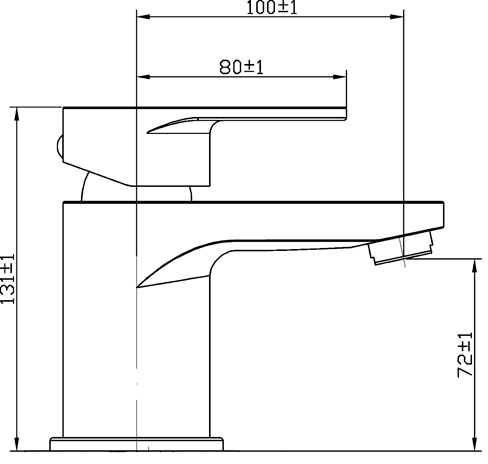 Technical image of Ultra Series 160 Basin Tap (Chrome).