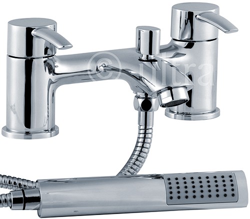 Larger image of Ultra Series 170 Bath Shower Mixer Tap With Shower Kit (Chrome).