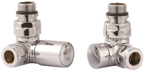 Larger image of Towel Rails Corner Radiator Valves Pack (Pair).